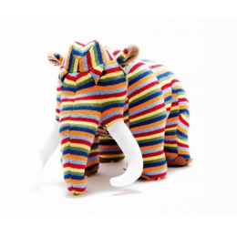 Woolly Mammoth Striped Knitted Dinosaur