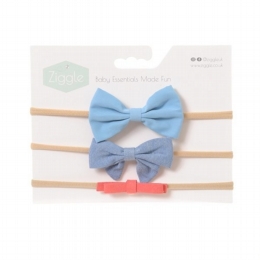 Blue & Coral Hairbow Set