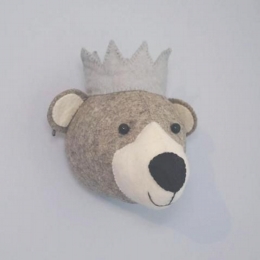 Mini Bear Head - Blue crown