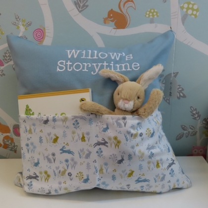 Blue Bunny Storytime Cushion