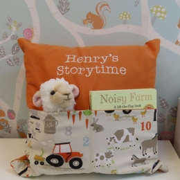 Farm Storytime Cushion - Orange