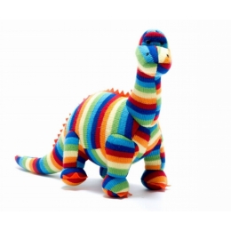 Diplodocus Knitted Bold Striped Dinosaur