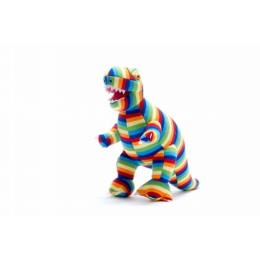 T-Rex Bold Striped Knitted Dinosaur