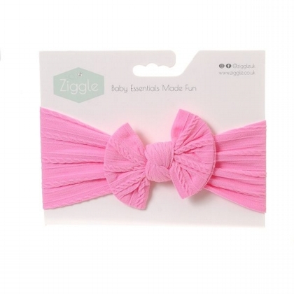 Bright Pink Top Bow Turban Headband