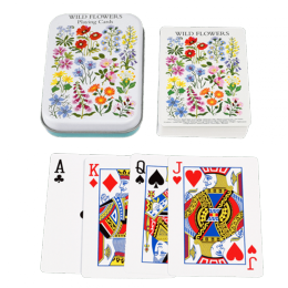Wild flowers playing cards