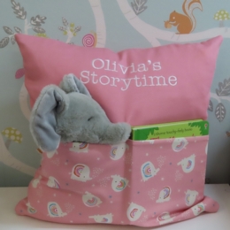 Elephant Rainbow Storytime Cushion
