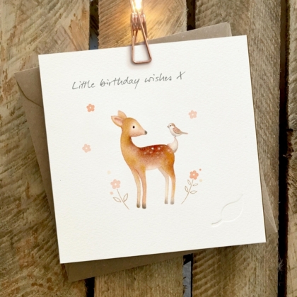 Deer Birthday Wishes - Card