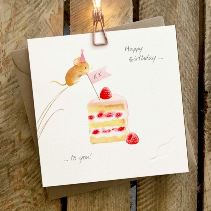 Happy Birthday Cake - Card