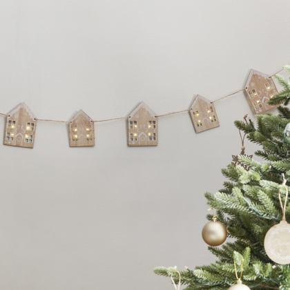 Light Up Gingerbread House Bunting