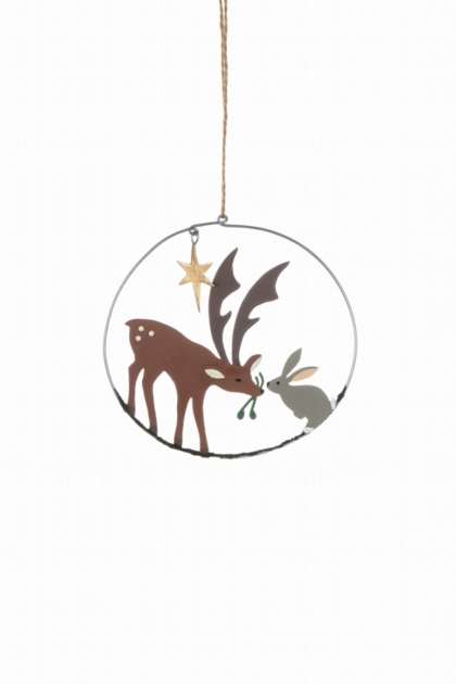 Deer and Hare Ring Ornament