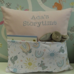 Bunny & Rainbows Storytime Cushion