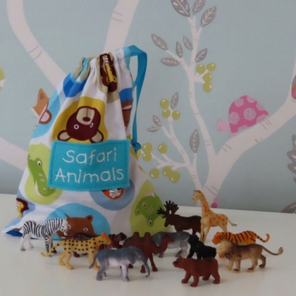 Safari Animal Play Set (Blue)