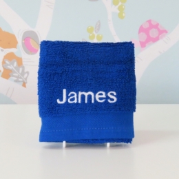 PERSONALISED FACE CLOTH CHRISTMAS PRESENT GIFT WITH A NAME FLANNEL 