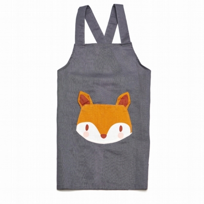 Linen Animal Pocket Apron - Fox